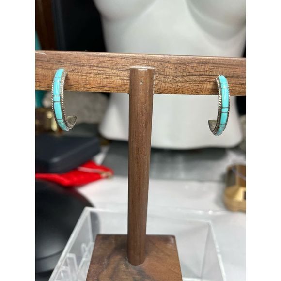 Sterling silver turquoise dangle earrings
